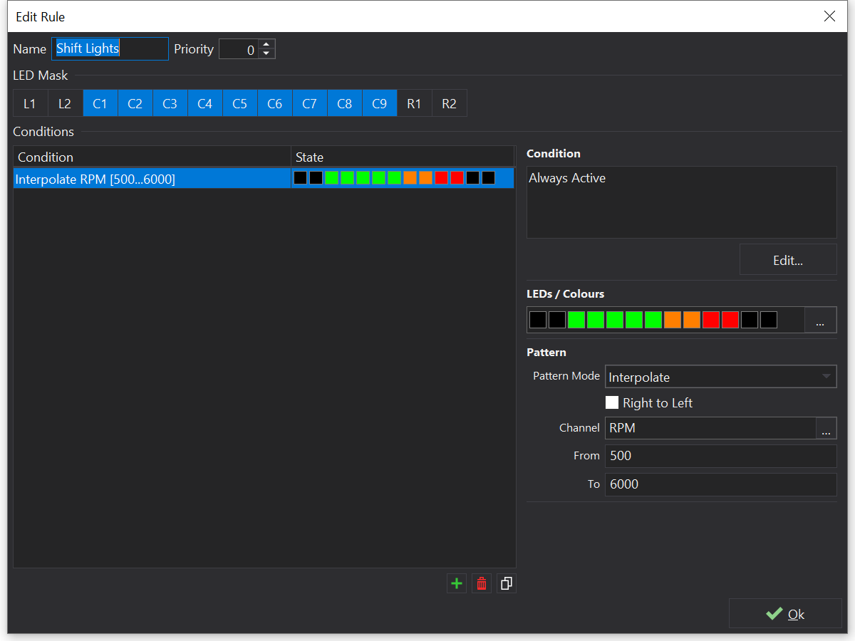 LED Rule Editor LED Rule Editor