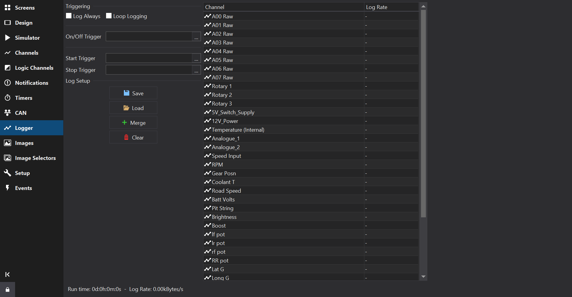 Logger Tab