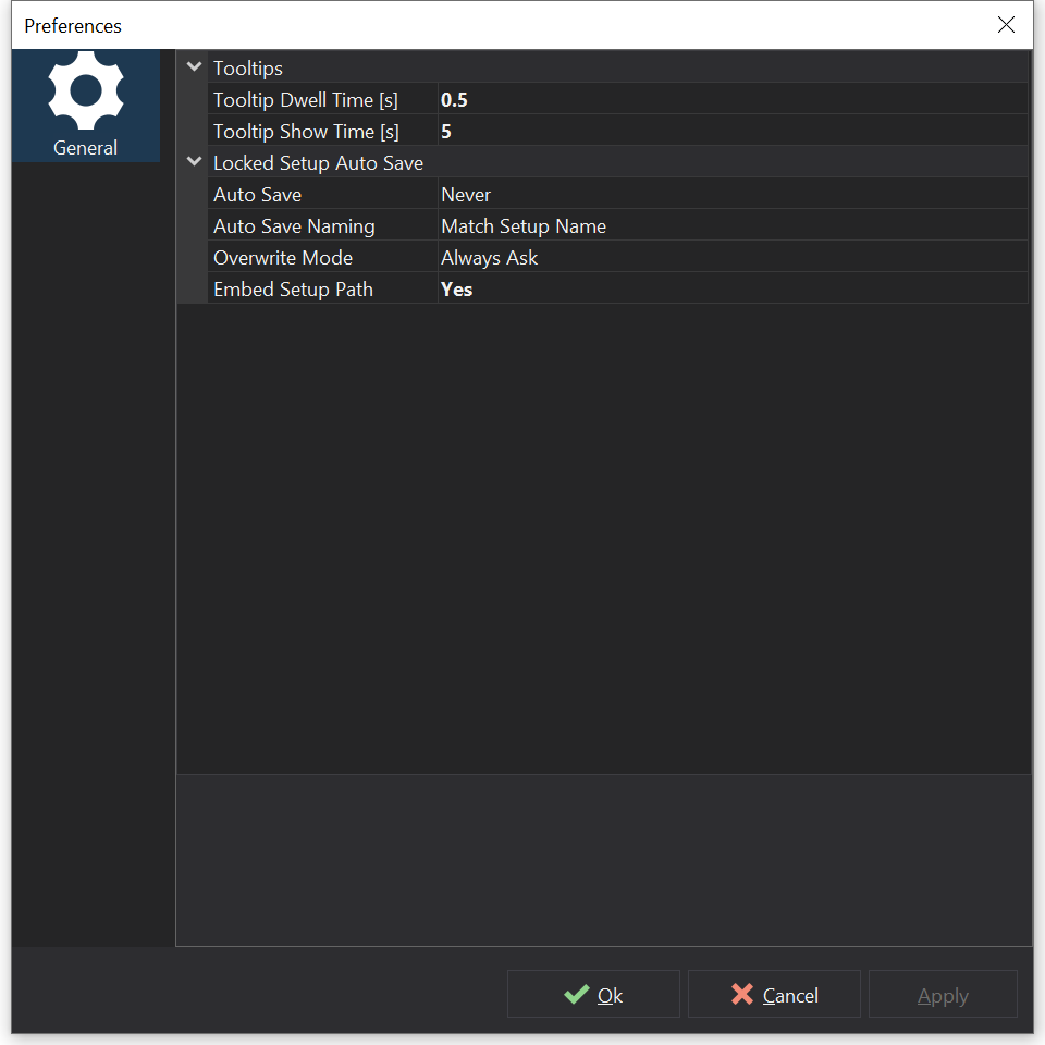  Preferences Dialog