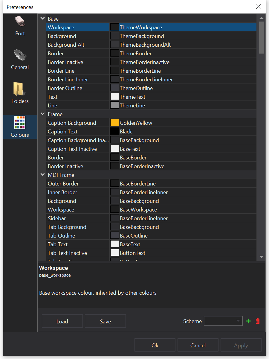 Colour Setup