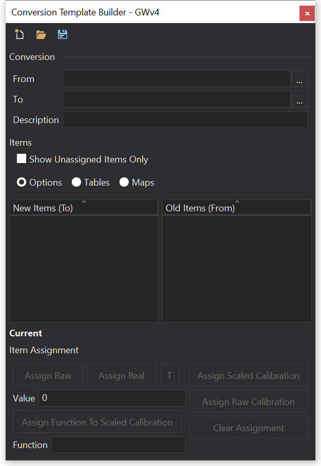 Convert Calibration Template