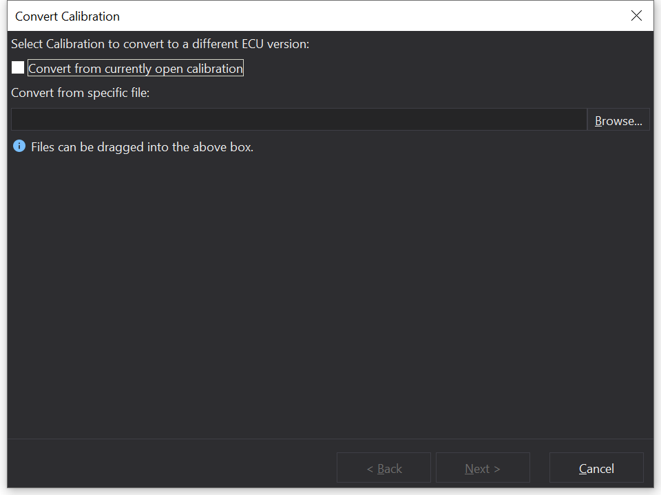 Convert Calibration