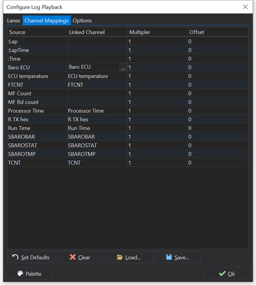 Log Playback Linked Channel