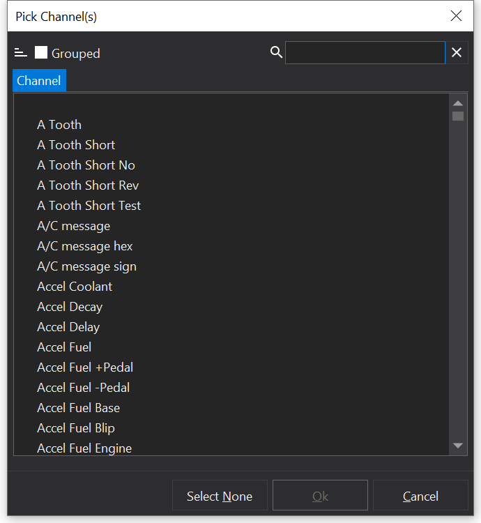 Objects Select Channel
