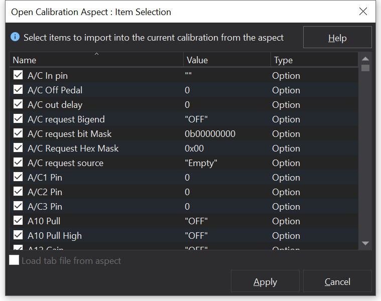 Save Calibration Aspect