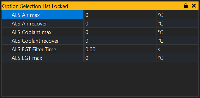 Option Select Locked