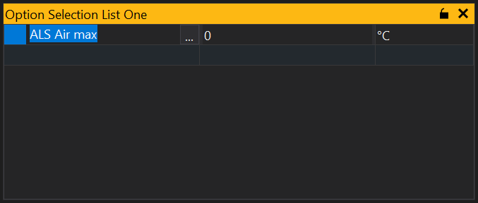 Single Option Select List