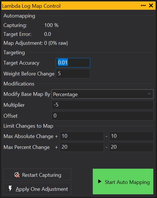 Log Map Controller setup