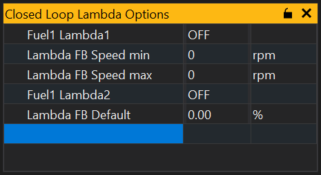 Switching off closed loop Lambda feedback