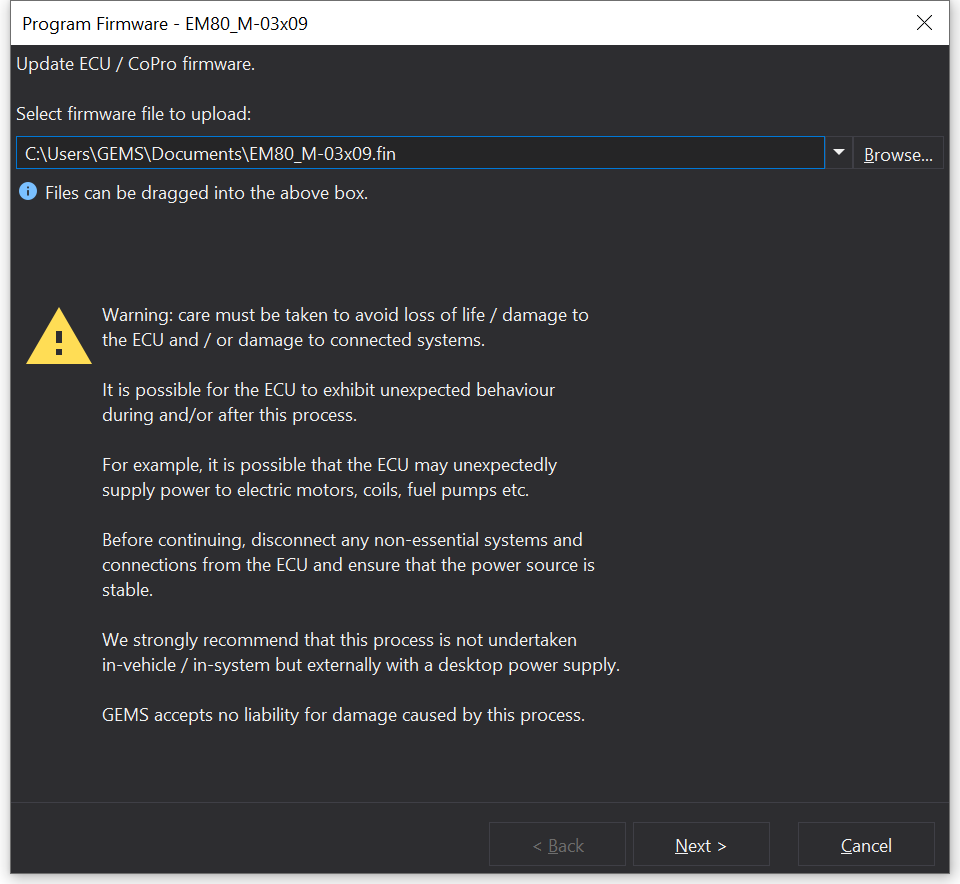 Program Firmware Filled