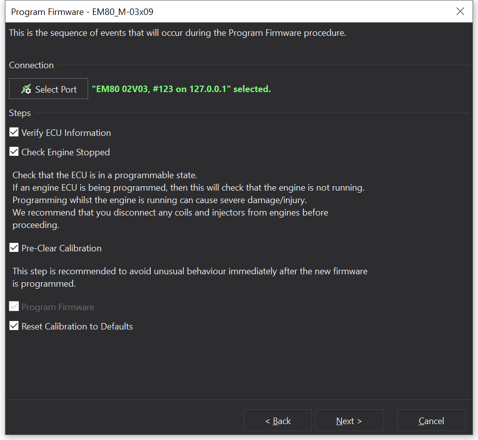 Program Firmware Checks