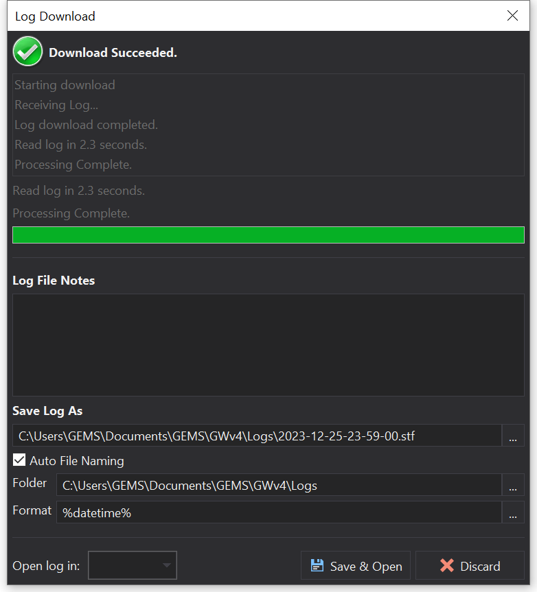 Read ECU Log