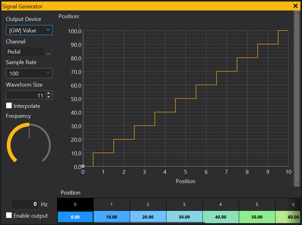 Signal Generator View